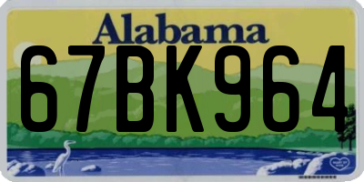 AL license plate 67BK964