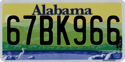 AL license plate 67BK966