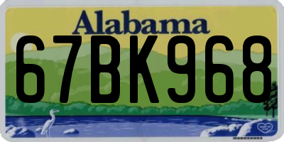 AL license plate 67BK968