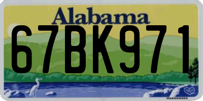 AL license plate 67BK971