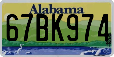 AL license plate 67BK974