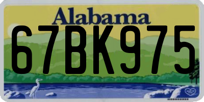 AL license plate 67BK975