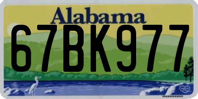 AL license plate 67BK977