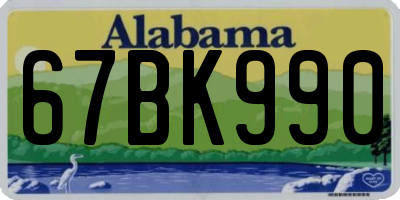 AL license plate 67BK990