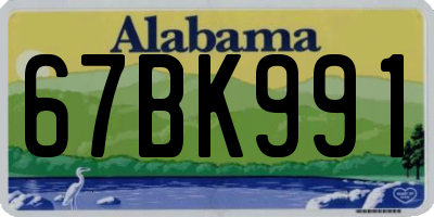 AL license plate 67BK991