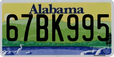 AL license plate 67BK995