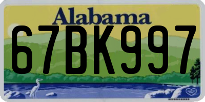 AL license plate 67BK997