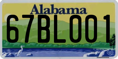 AL license plate 67BL001