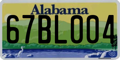AL license plate 67BL004