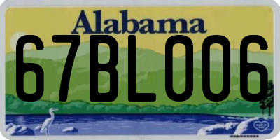 AL license plate 67BL006