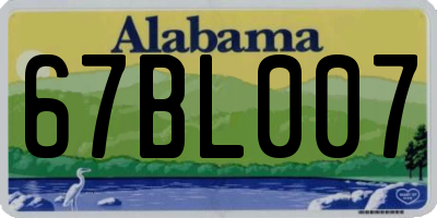 AL license plate 67BL007