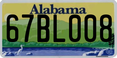 AL license plate 67BL008