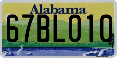 AL license plate 67BL010