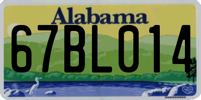 AL license plate 67BL014