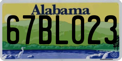 AL license plate 67BL023