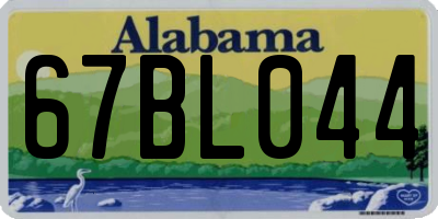 AL license plate 67BL044