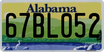 AL license plate 67BL052