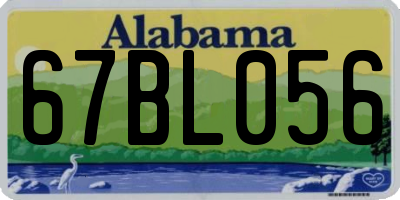 AL license plate 67BL056