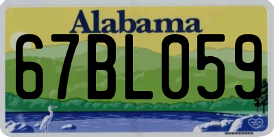 AL license plate 67BL059
