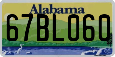 AL license plate 67BL060