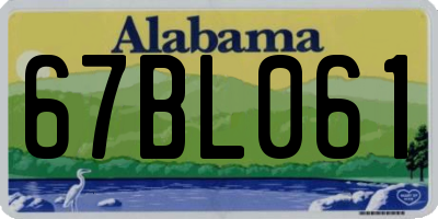 AL license plate 67BL061