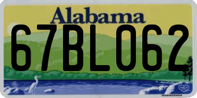 AL license plate 67BL062
