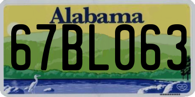 AL license plate 67BL063