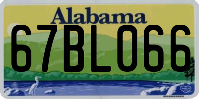 AL license plate 67BL066