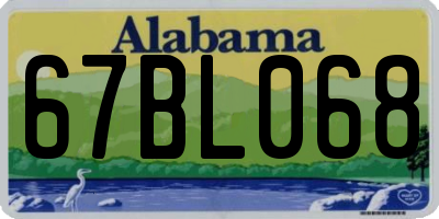 AL license plate 67BL068