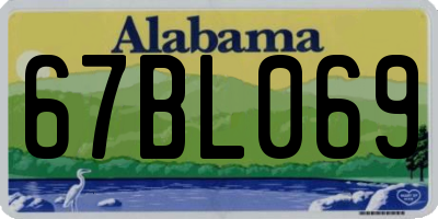 AL license plate 67BL069