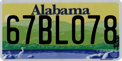 AL license plate 67BL078