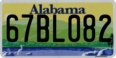 AL license plate 67BL082