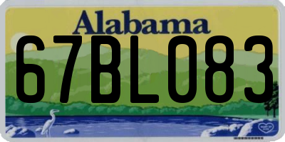 AL license plate 67BL083