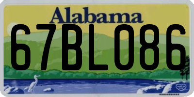 AL license plate 67BL086