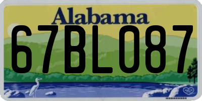 AL license plate 67BL087