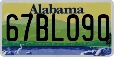 AL license plate 67BL090