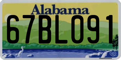 AL license plate 67BL091