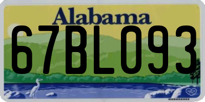 AL license plate 67BL093