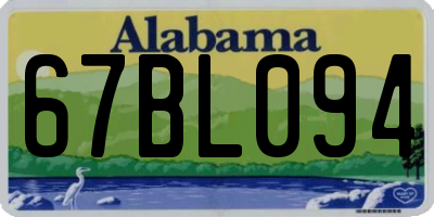 AL license plate 67BL094