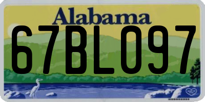 AL license plate 67BL097