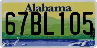 AL license plate 67BL105