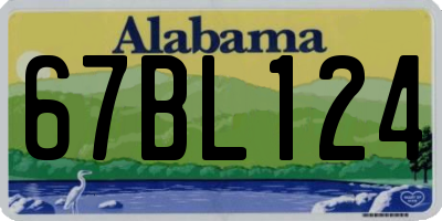 AL license plate 67BL124