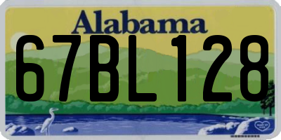 AL license plate 67BL128
