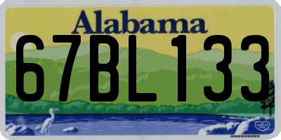 AL license plate 67BL133