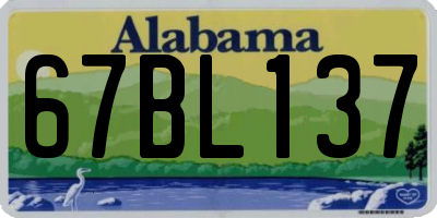 AL license plate 67BL137