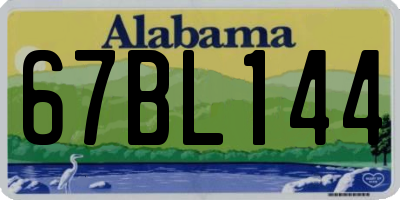 AL license plate 67BL144