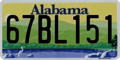 AL license plate 67BL151