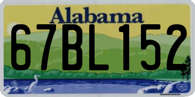 AL license plate 67BL152