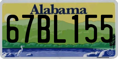 AL license plate 67BL155