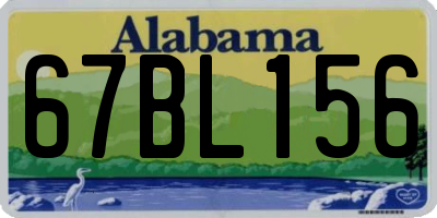 AL license plate 67BL156
